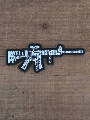 2nd Amendment Gun Shape
